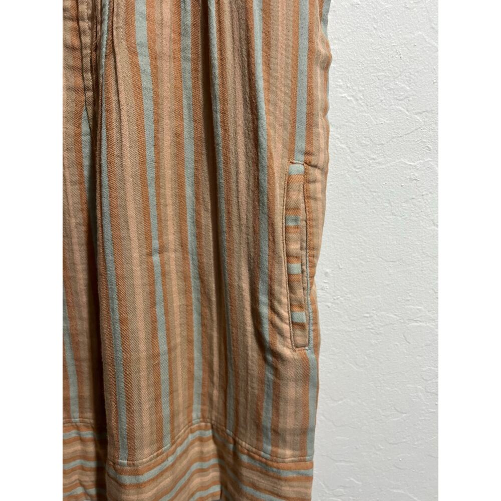 Faherty Isha Dress Small Beach Stripe Sleeveless Stripe Vacation Summer Button - Picture 8 of 8